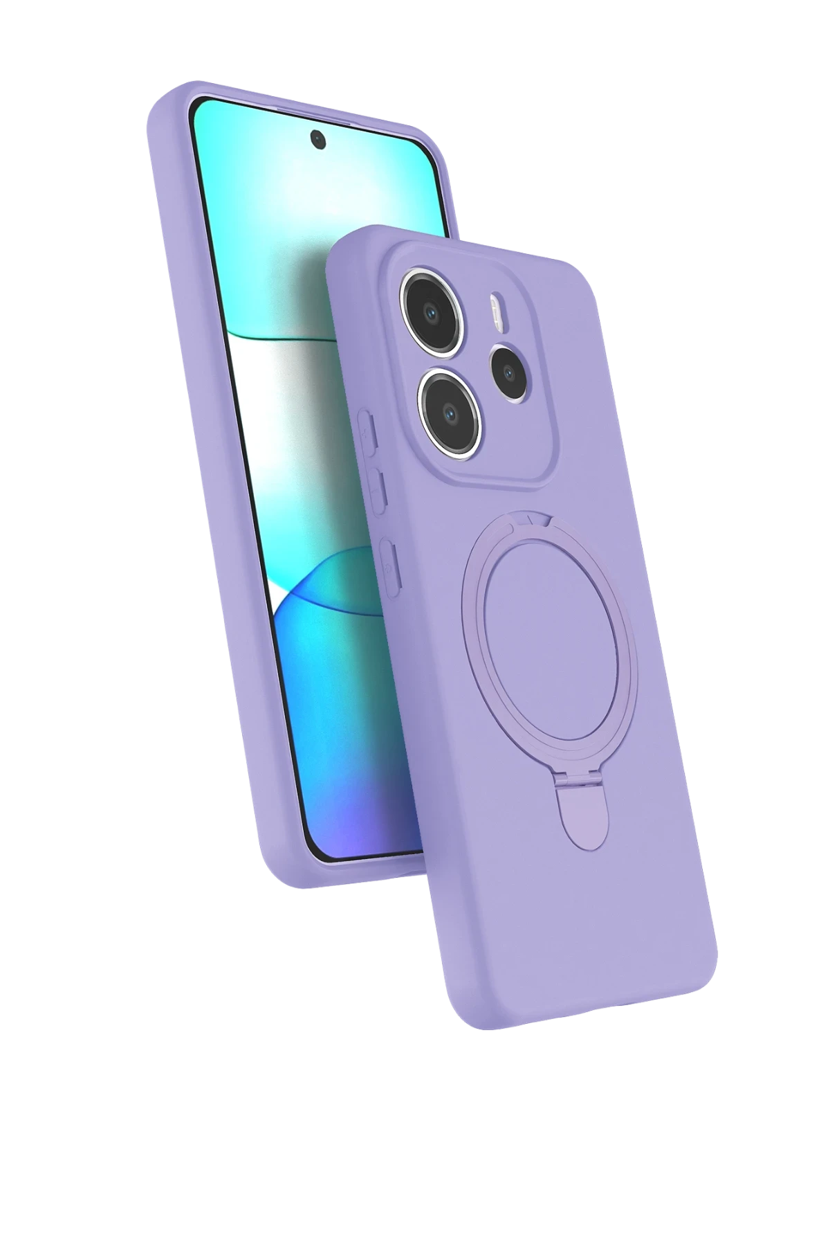 Newface Xiaomi Redmi Note 14 4G Regal Magsafe Standlı Kapak - Lila