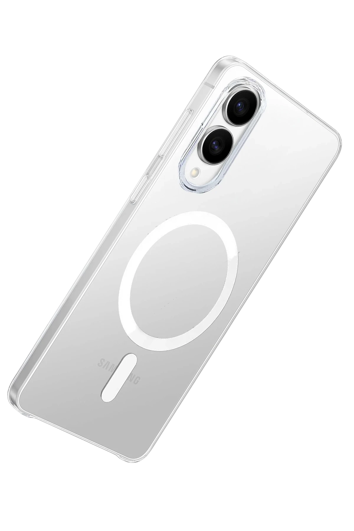 Newface Samsung Galaxy S25 Edge Kılıf PC Zara Magsafe Şeffaf Kılıf - Şeffaf
