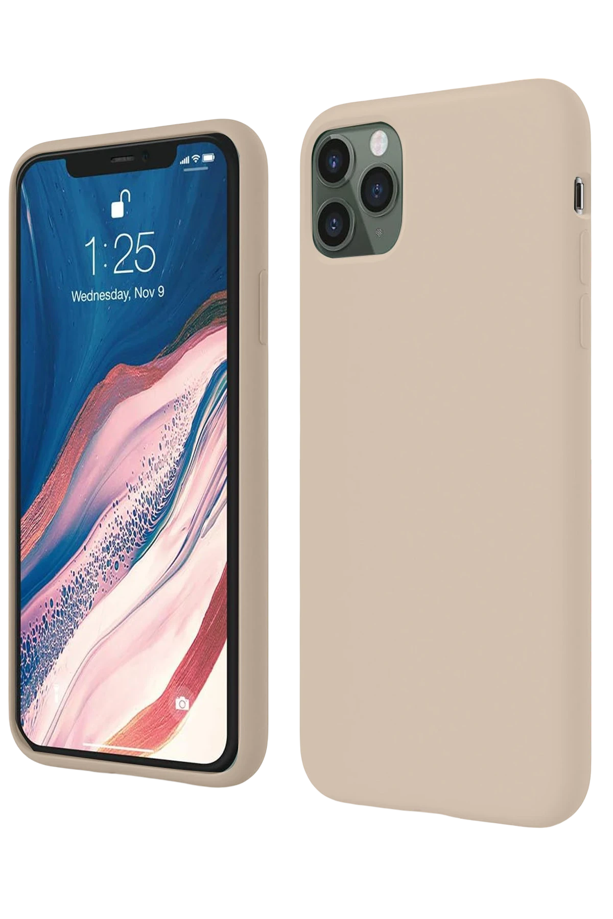 Newface Apple iPhone 11 Pro Kılıf First Silikon - Krem