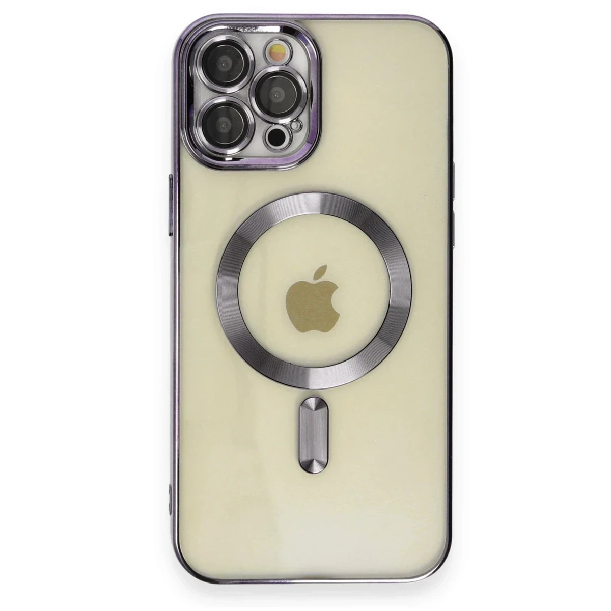 Newface Apple iPhone 12 Pro Max Kılıf Kross Magneticsafe Kapak - Mor
