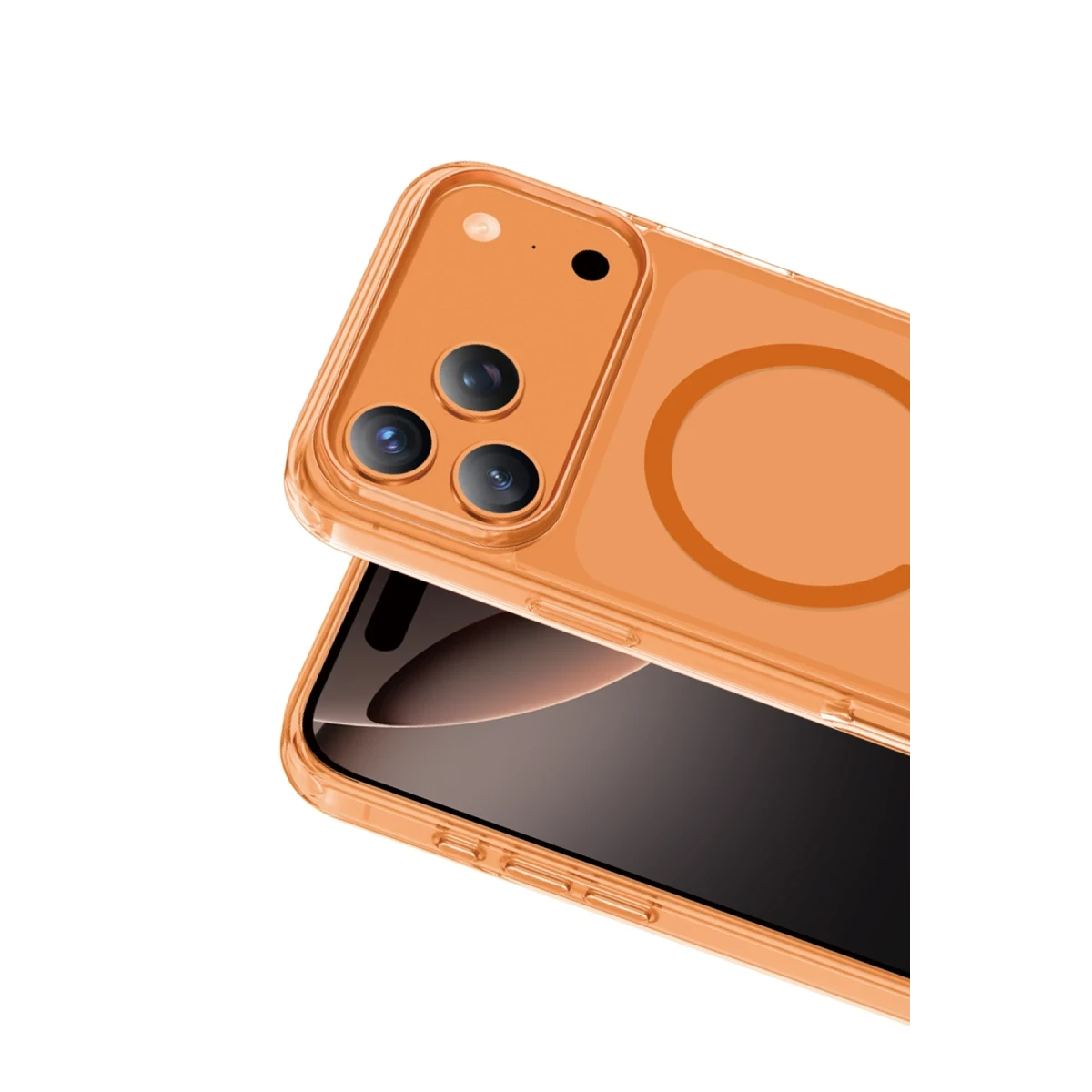 Keephone Apple iPhone 17 Pro Max Hybrid Pro Magsafe Kılıf - Turuncu
