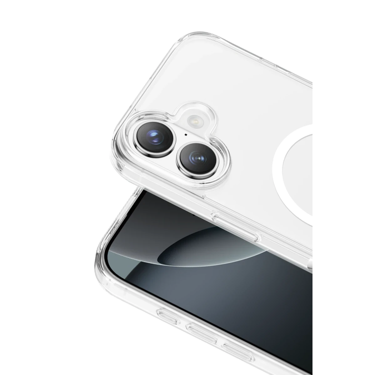 Keephone Apple iPhone 17 Hybrid Pro Magsafe Kılıf - Şeffaf