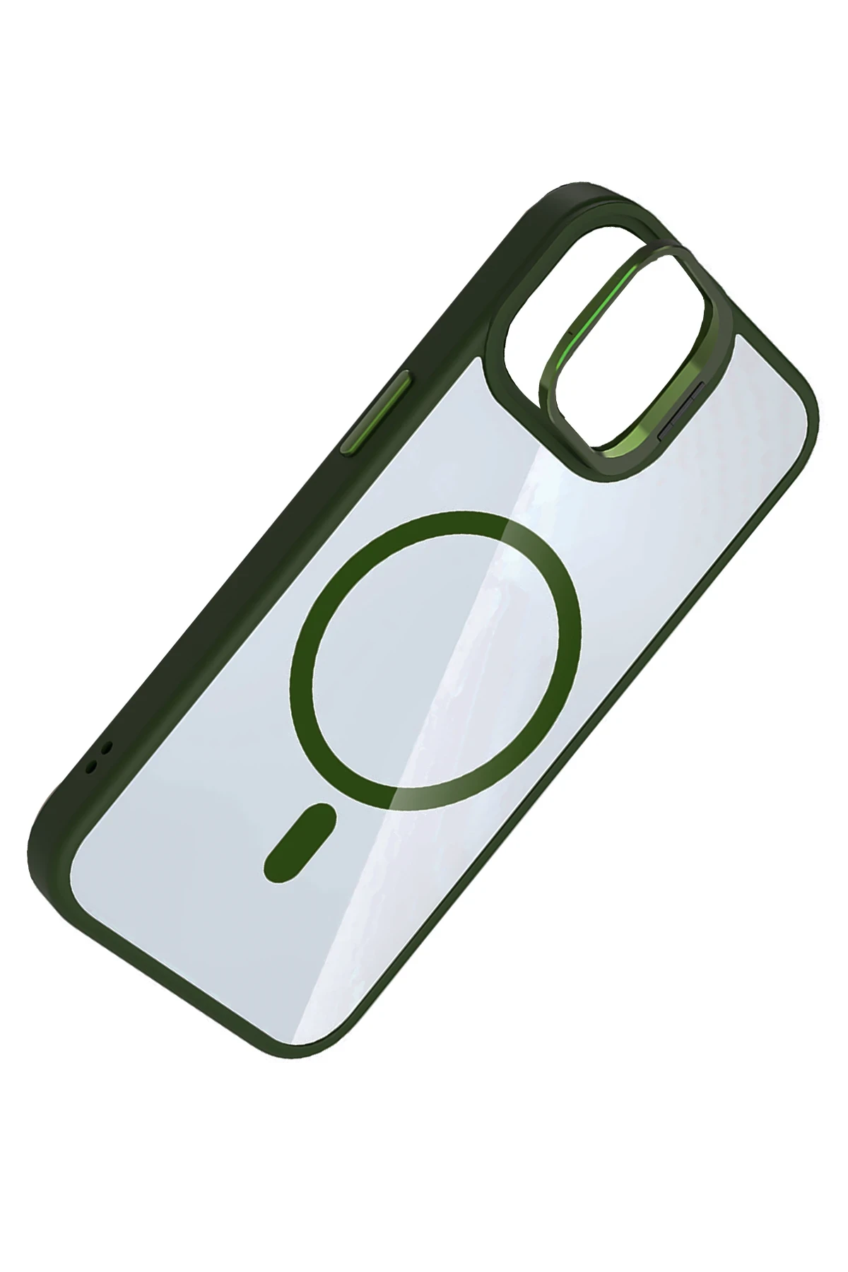 Joko Apple iPhone 11 Remim Lensli Magsafe Standlı Kapak - Koyu Yeşil