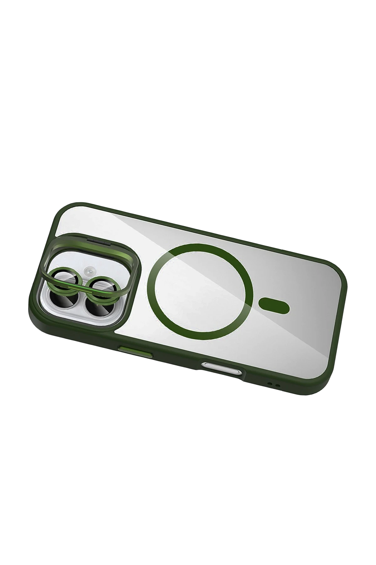Joko Apple iPhone 17 Remim Lensli Magsafe Standlı Kapak - Koyu Yeşil