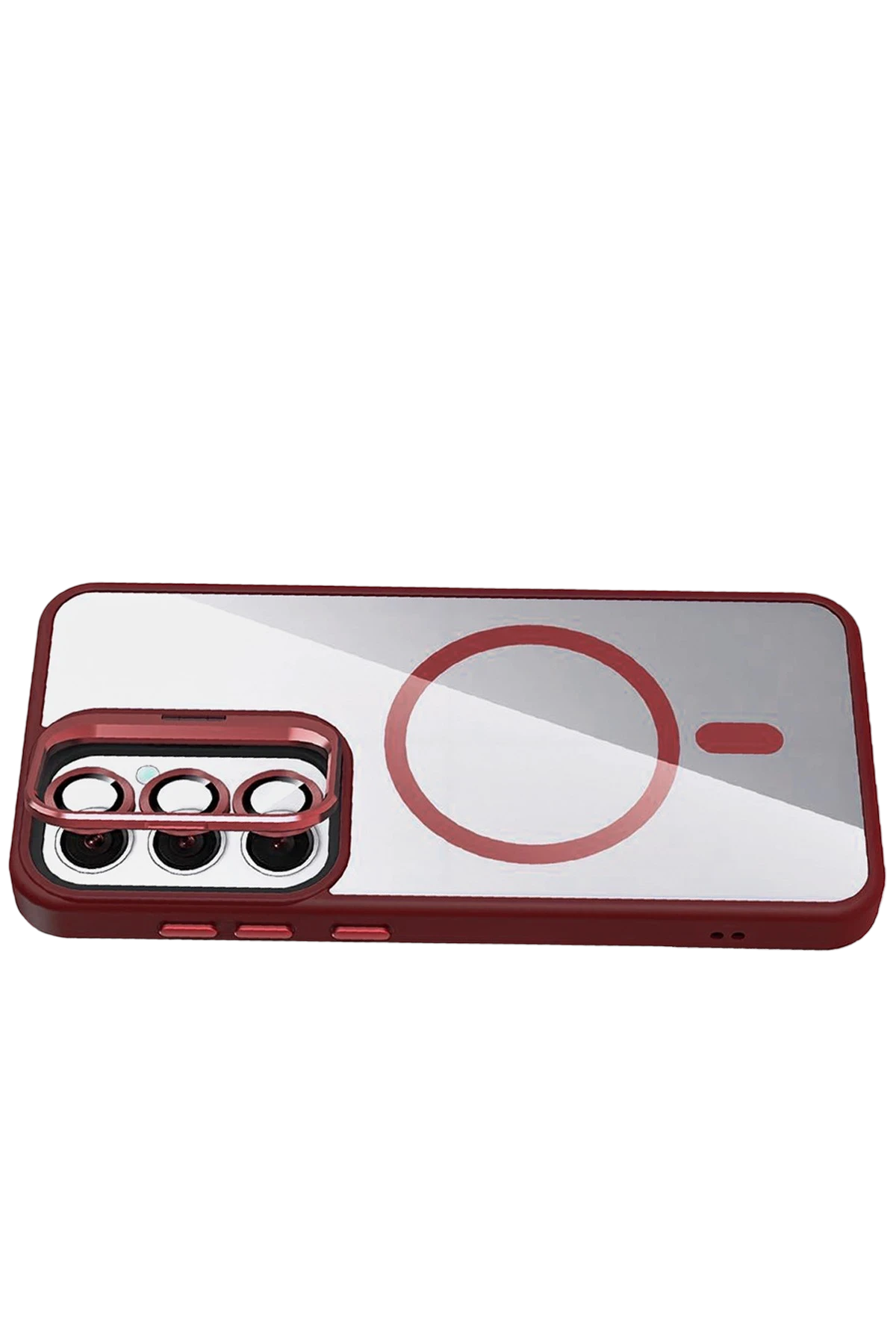 Joko Samsung Galaxy S25 FE Remim Lensli Magsafe Standlı Kapak - Bordo — görsel 3