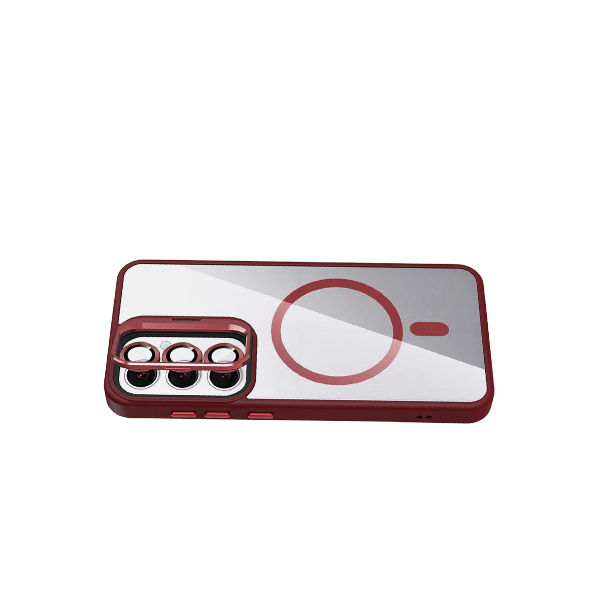 Joko Samsung Galaxy S25 FE Remim Lensli Magsafe Standlı Kapak - Bordo — görsel 9