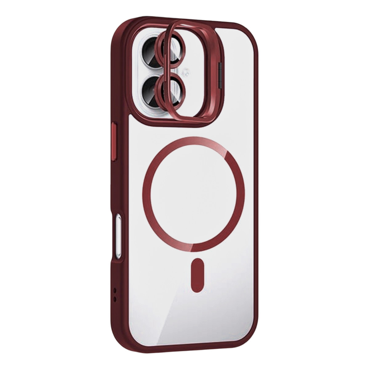 Joko Apple iPhone 16 Plus Remim Lensli Magsafe Standlı Kapak - Bordo — görsel 7