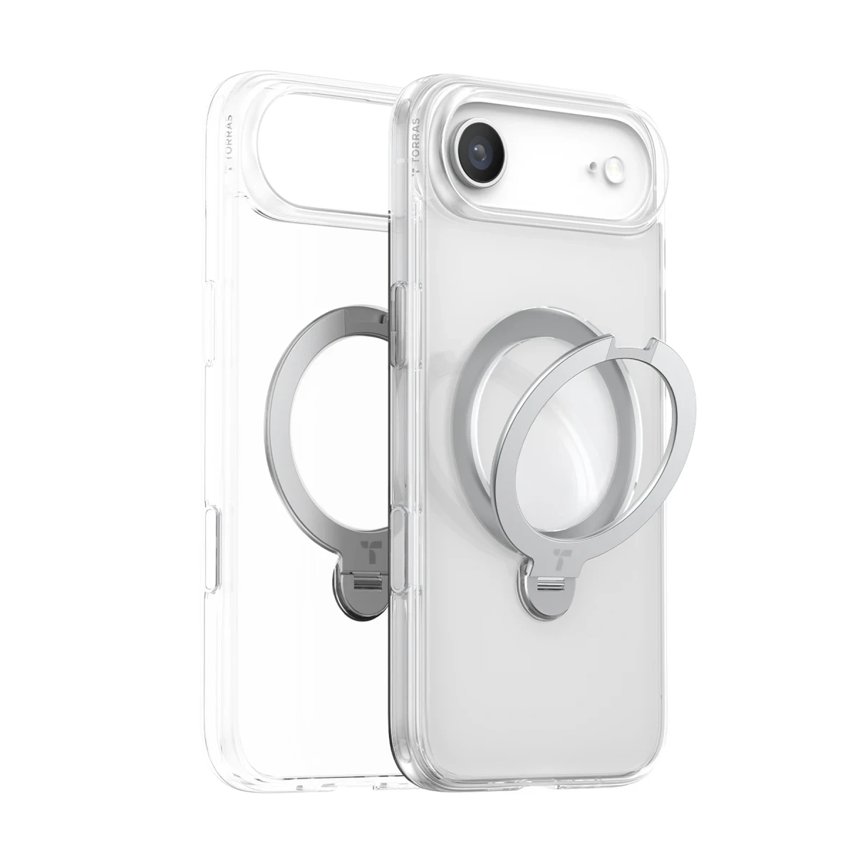 Torras Apple iPhone 17 Air O Stand Spin Serisi Magsafe Kılıf - Şeffaf