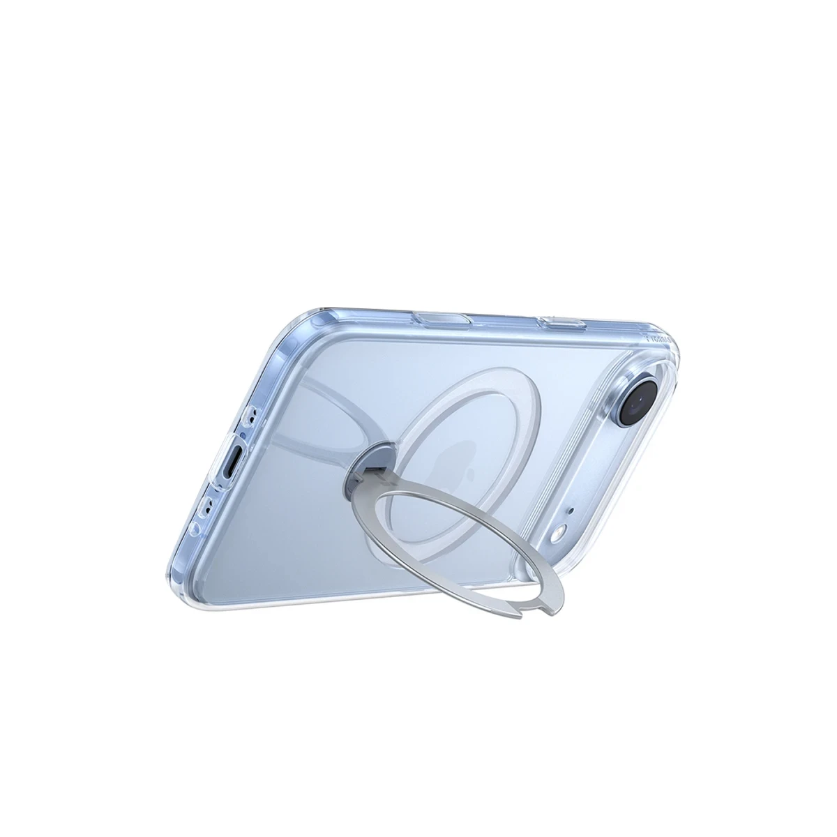 Torras Apple iPhone 17 Air O Stand Spin Serisi Magsafe Kılıf - Şeffaf
