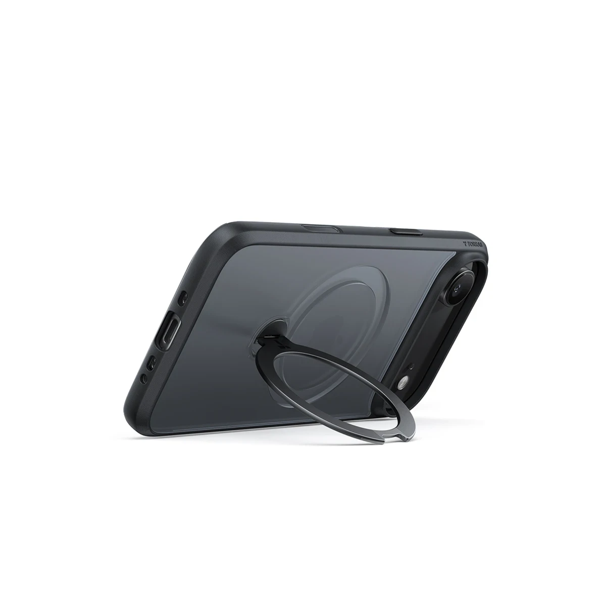 Torras Apple iPhone 17 Air O Stand Spin Serisi Magsafe Kılıf - Siyah