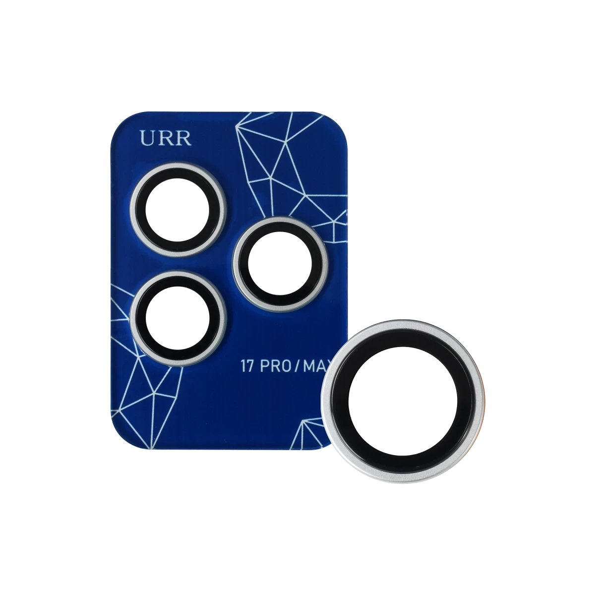 URR Apple iPhone 17 Pro Max Sapphire PVDSS Kamera Lens Koruyucu - Gümüş