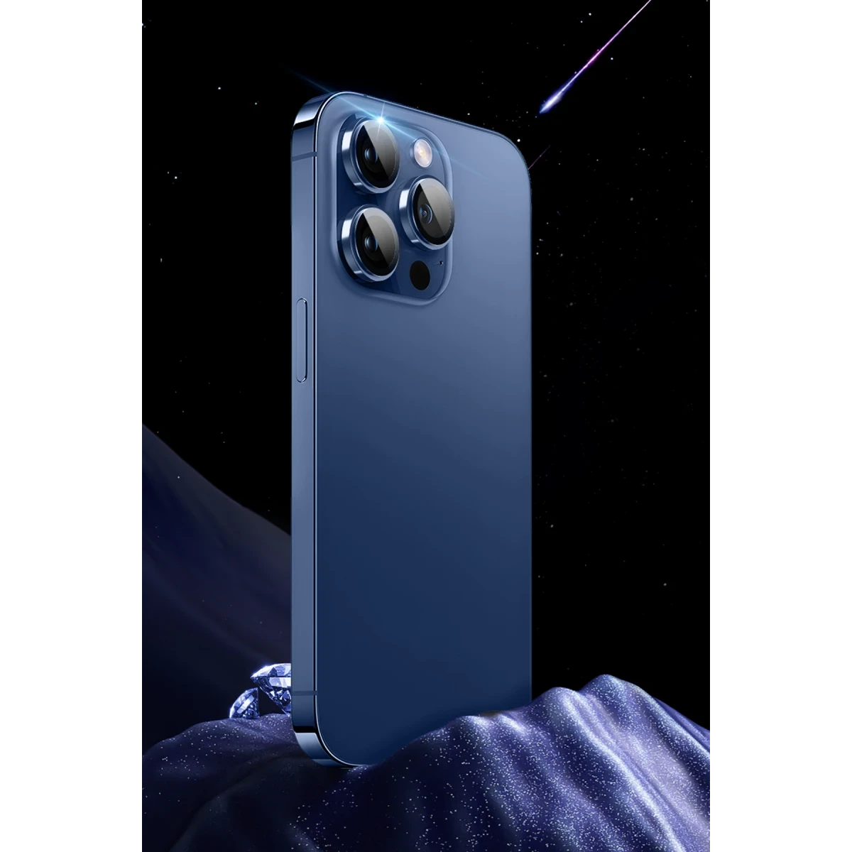 URR Apple iPhone 17 Pro Max Sapphire PVDSS Kamera Lens Koruyucu - Turuncu