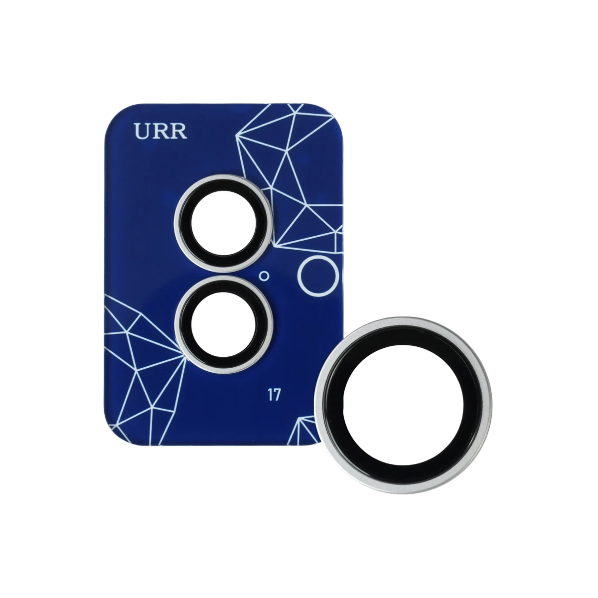 URR Apple iPhone 17 Sapphire PVDSS Kamera Lens Koruyucu - Gümüş
