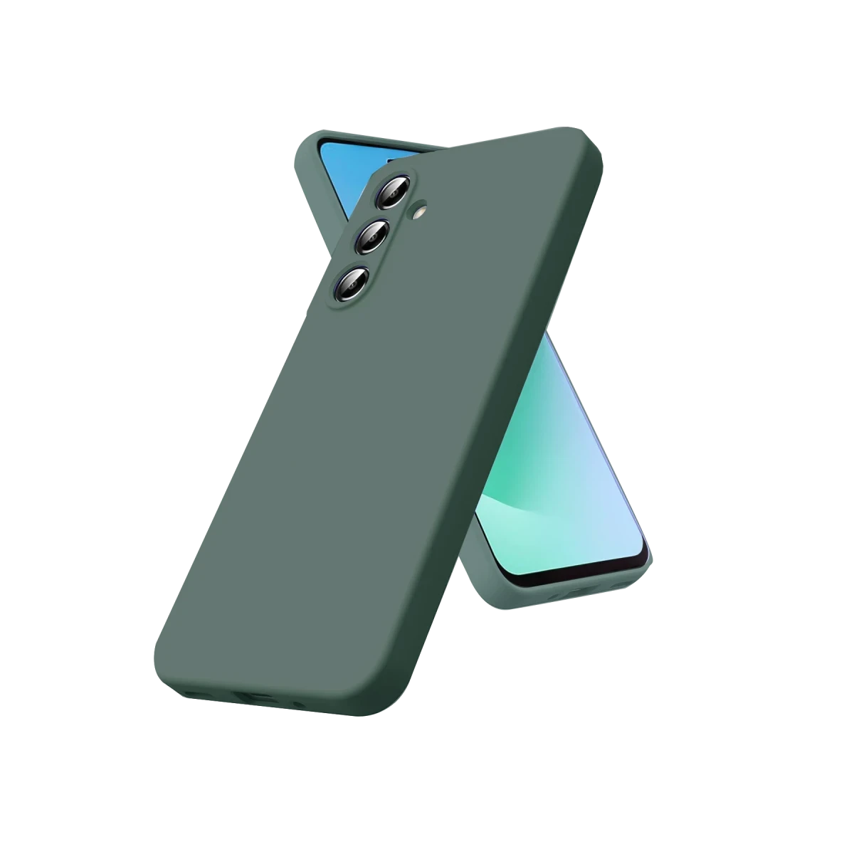 Newface Samsung Galaxy A17 5G Nano içi Kadife Silikon - Koyu Yeşil