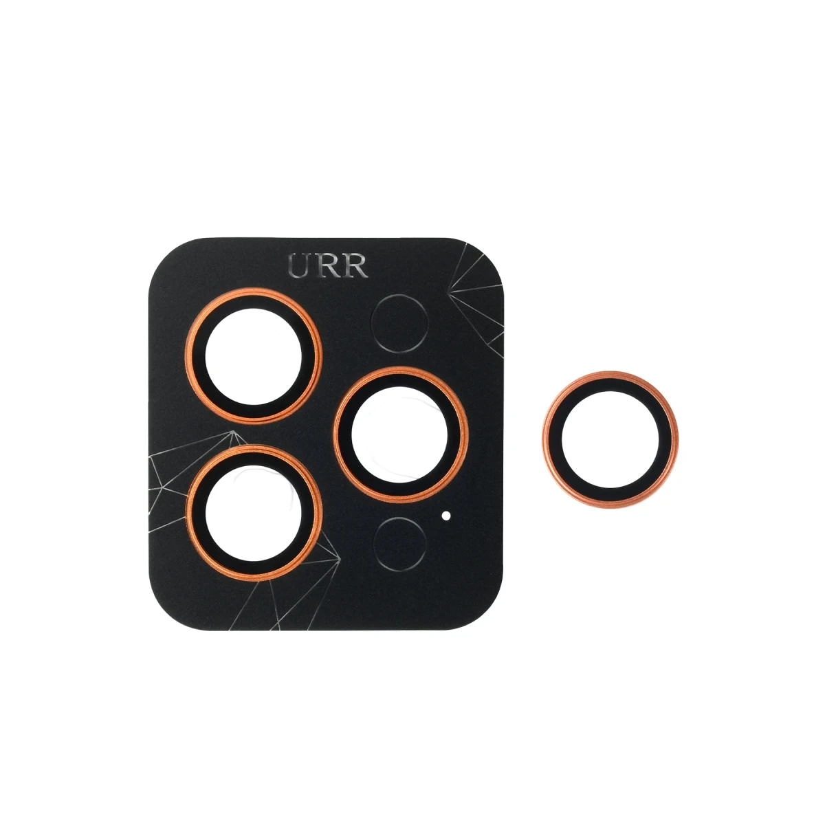 URR Apple iPhone 17 Pro Max Titanium Alloy AR Kamera Lens Koruyucu - Turuncu
