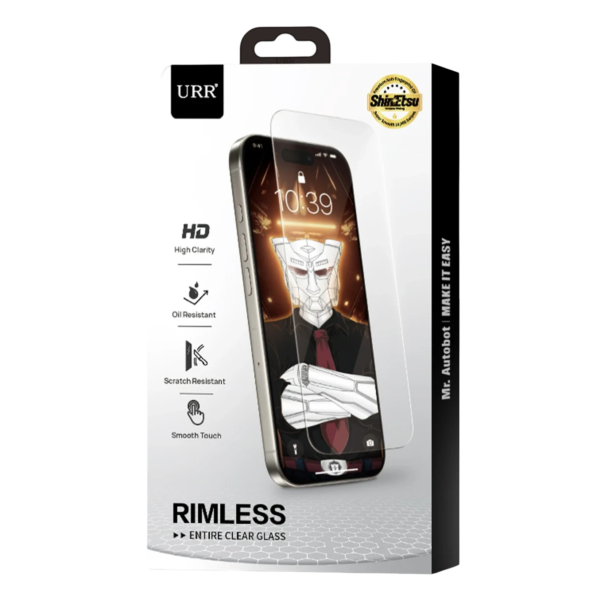 URR Apple iPhone 17 Rimless Entire Clear Cam Ekran Koruyucu - Şeffaf