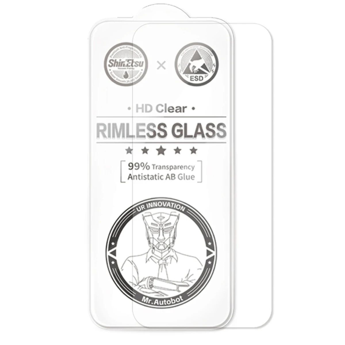URR Apple iPhone 16 Plus Rimless Entire Clear Cam Ekran Koruyucu - Şeffaf