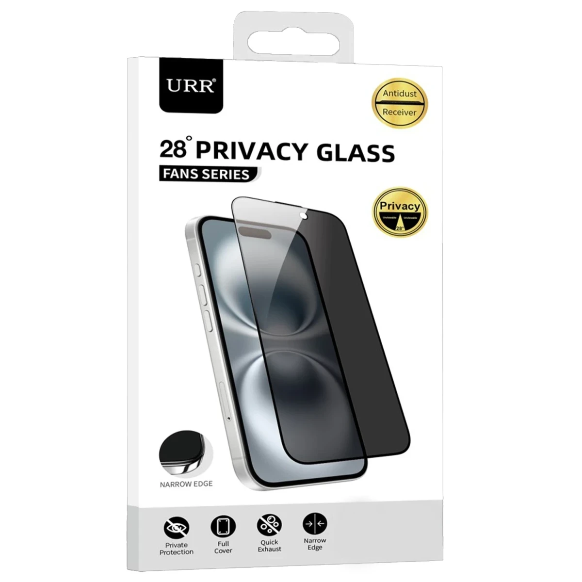 URR Samsung Galaxy S25 Edge Fans Series Premium Hayalet Cam Ekran Koruyucu - Siyah