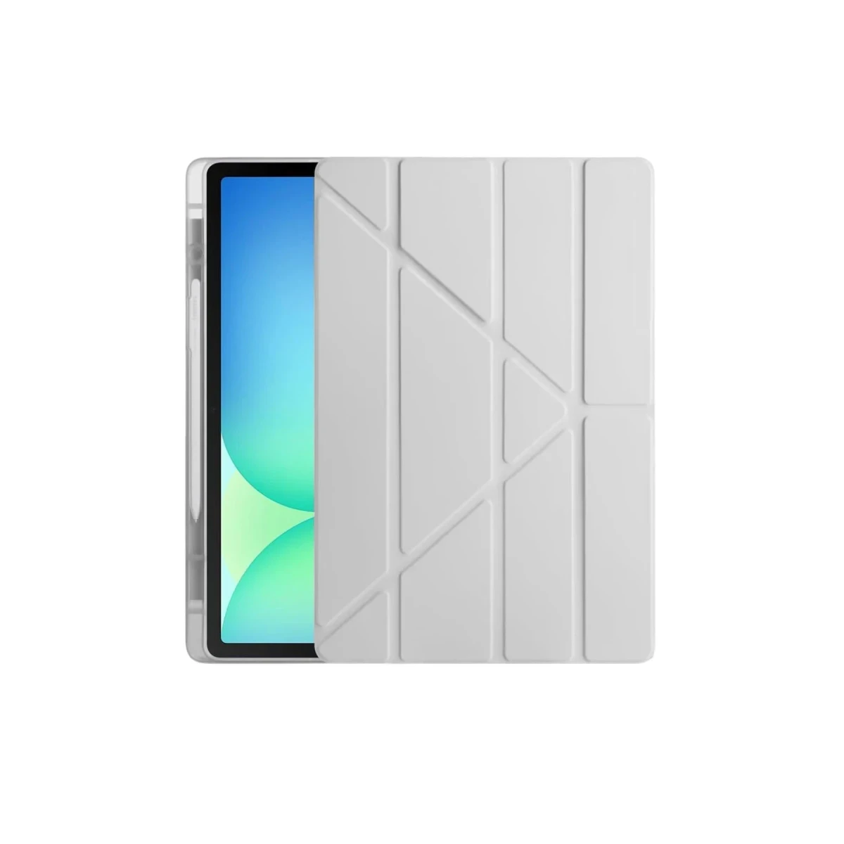 Newface Apple iPad Air 13 (2024) Kılıf Kalemlikli Mars Tablet Kılıfı - Gri
