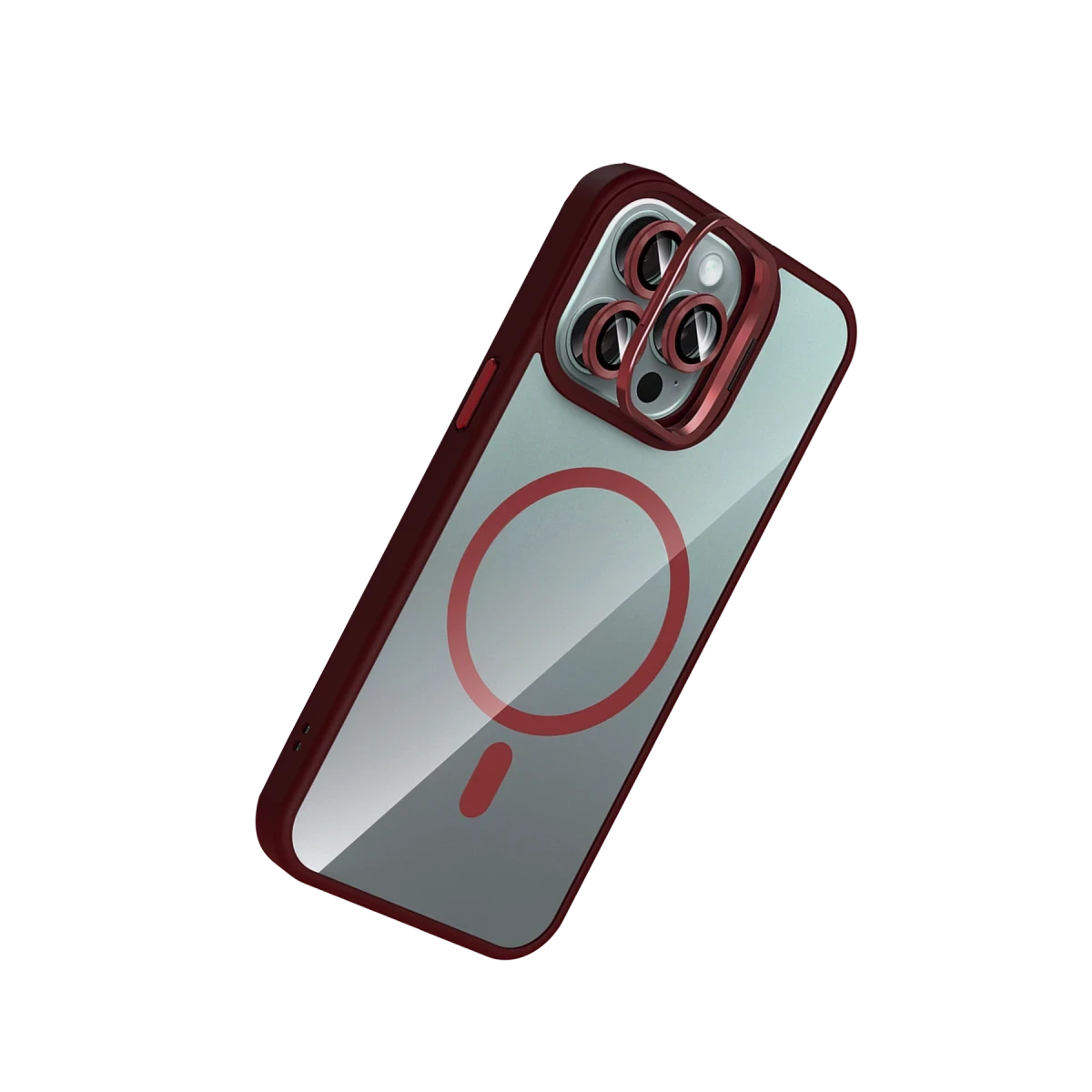 Joko Apple iPhone 16 Pro Max Remim Lensli Magsafe Standlı Kapak - Bordo — görsel 7
