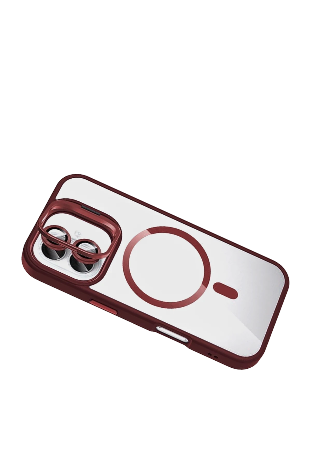 Joko Apple iPhone 16 Remim Lensli Magsafe Standlı Kapak - Bordo