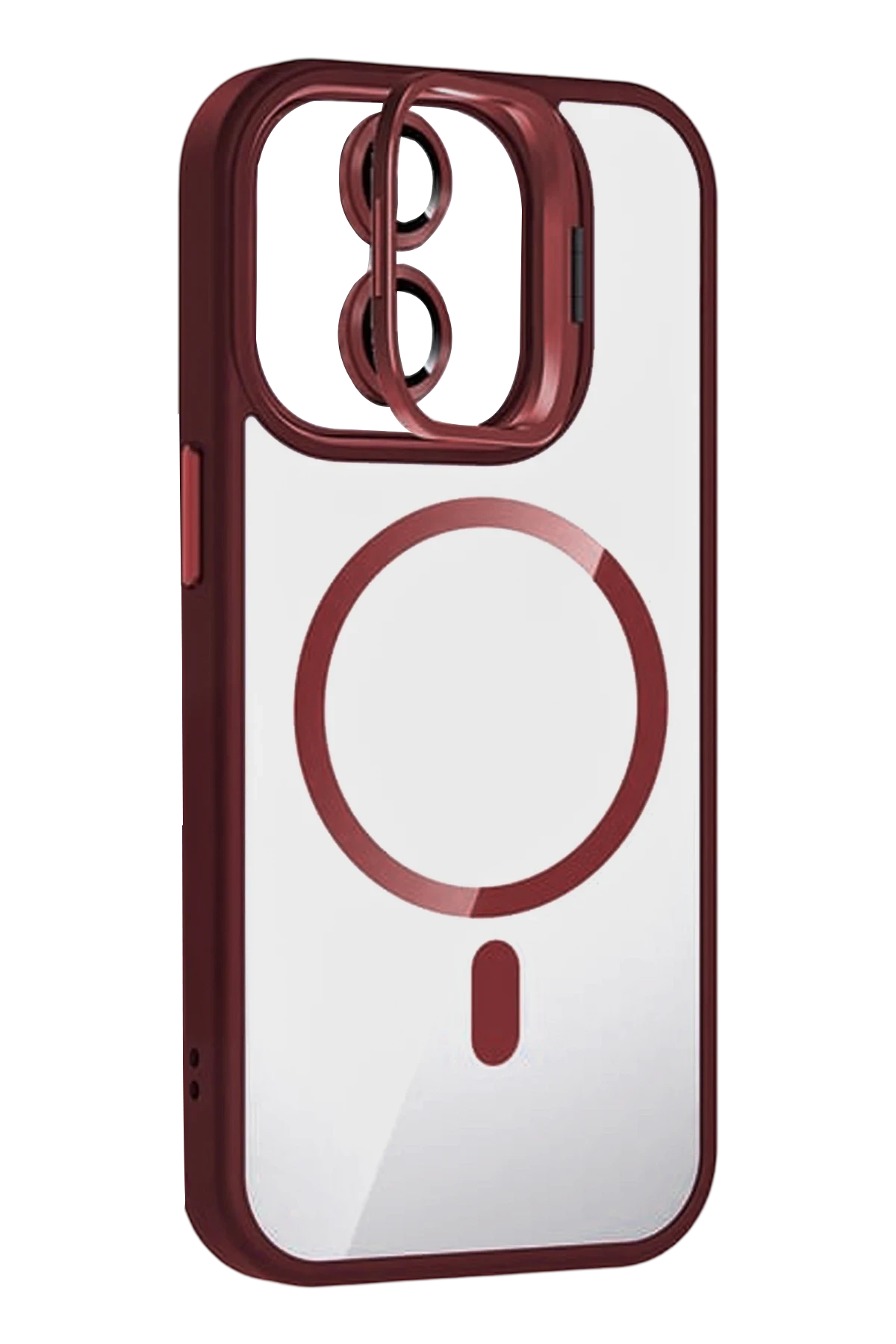 Joko Apple iPhone 11 Remim Lensli Magsafe Standlı Kapak - Bordo
