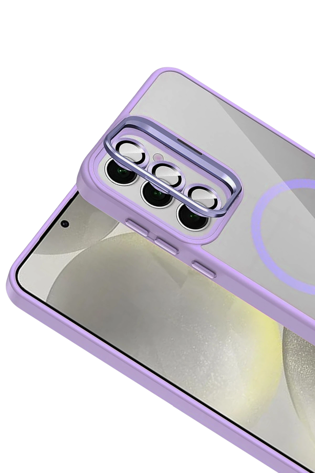 Joko Samsung Galaxy S24 FE Remim Lensli Magsafe Standlı Kapak - Lila