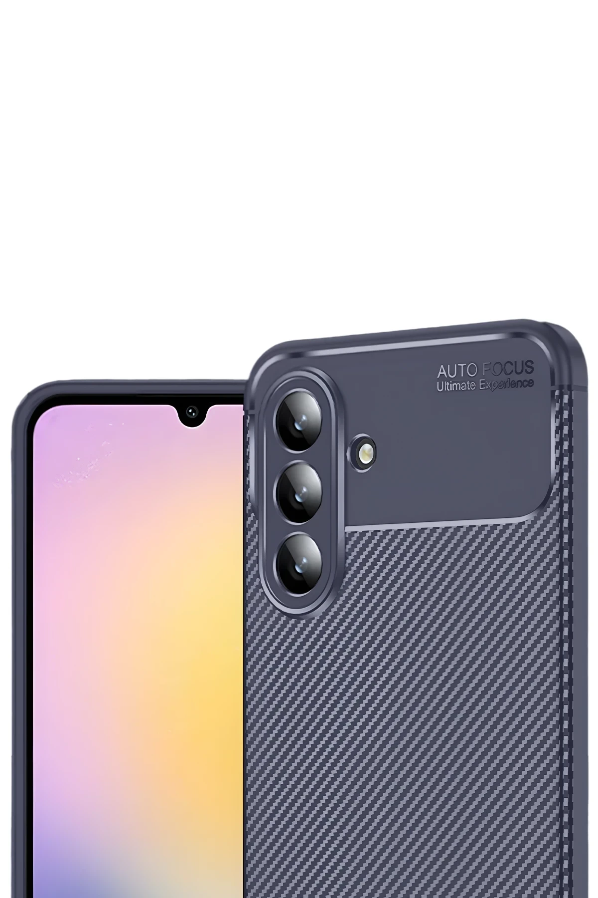 Newface Samsung Galaxy S25 FE Auto Focus Karbon Kapak - Lacivert