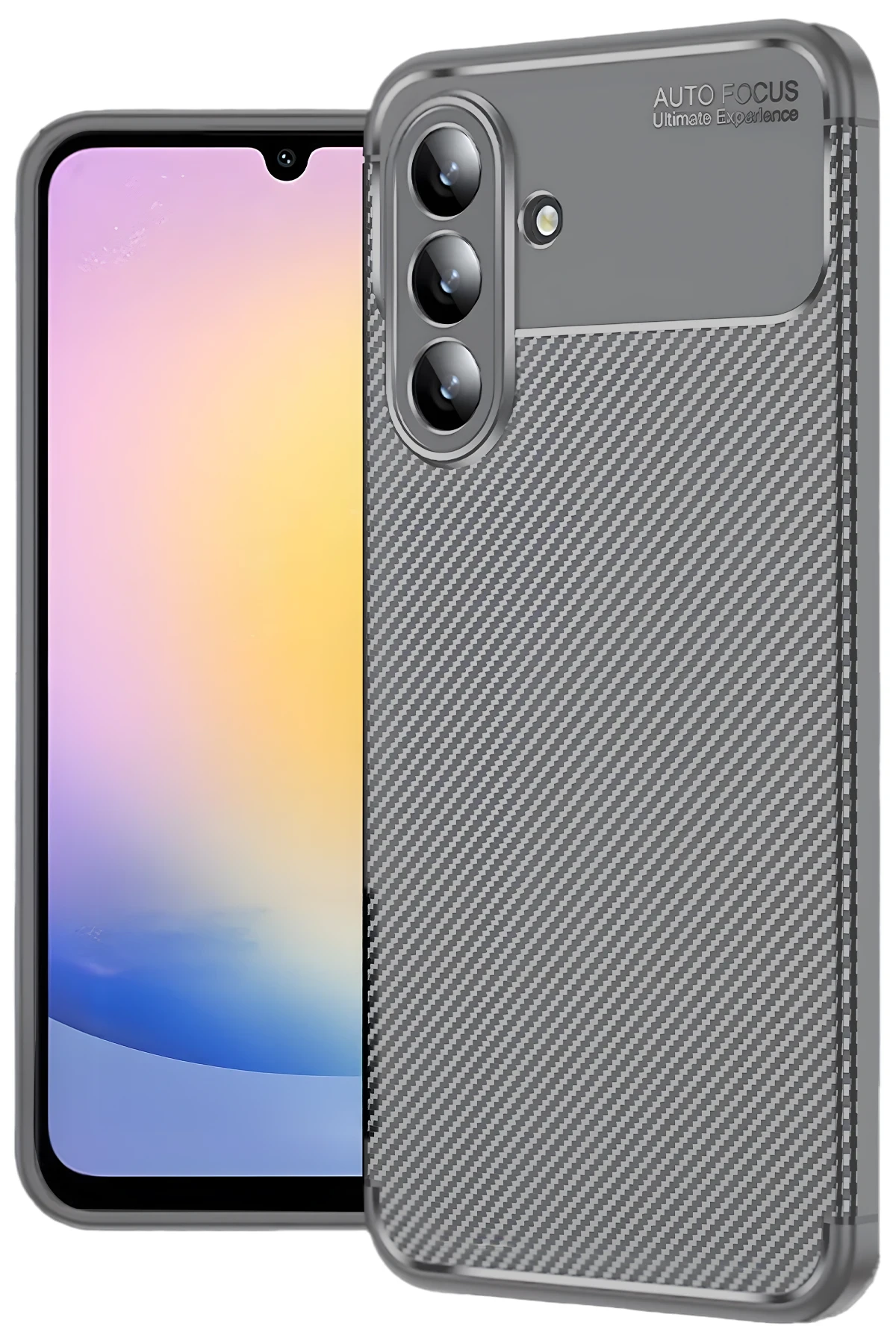 Newface Samsung Galaxy S25 FE Auto Focus Karbon Kapak - Gri
