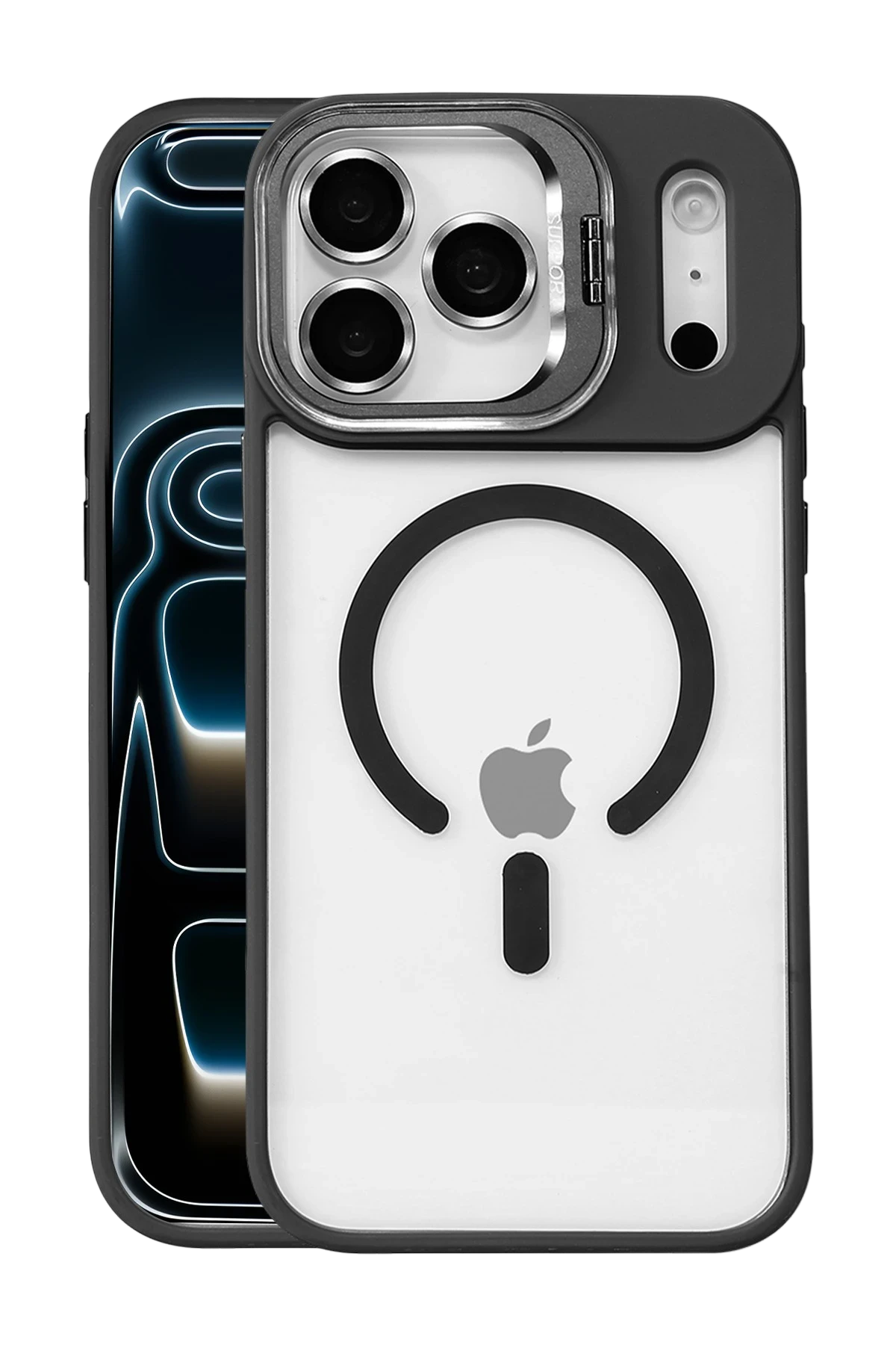 Joko Apple iPhone 17 Pro Max Remim Lensli Magsafe Standlı Kapak - Siyah