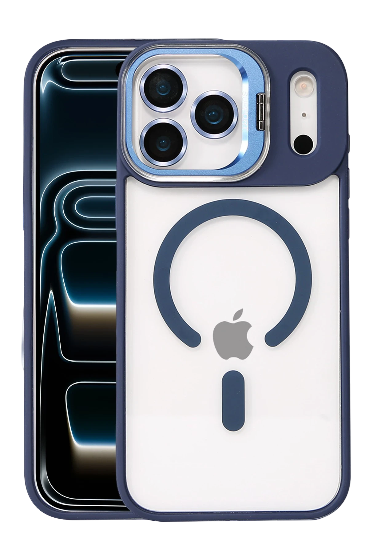 Joko Apple iPhone 17 Pro Remim Lensli Magsafe Standlı Kapak - Lacivert