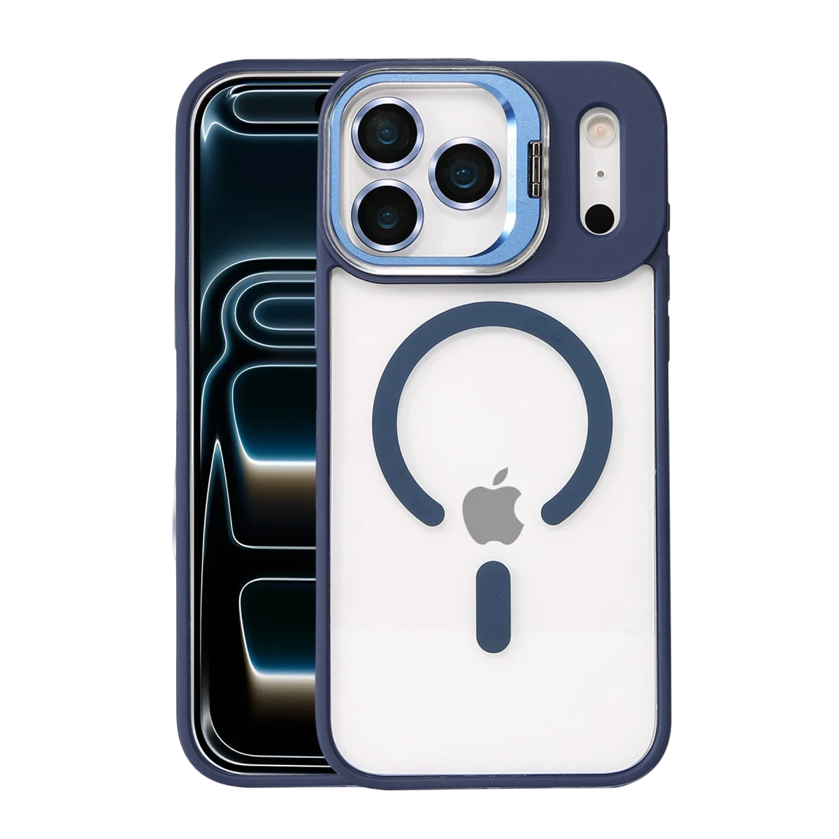 Joko Apple iPhone 17 Pro Remim Lensli Magsafe Standlı Kapak - Lacivert