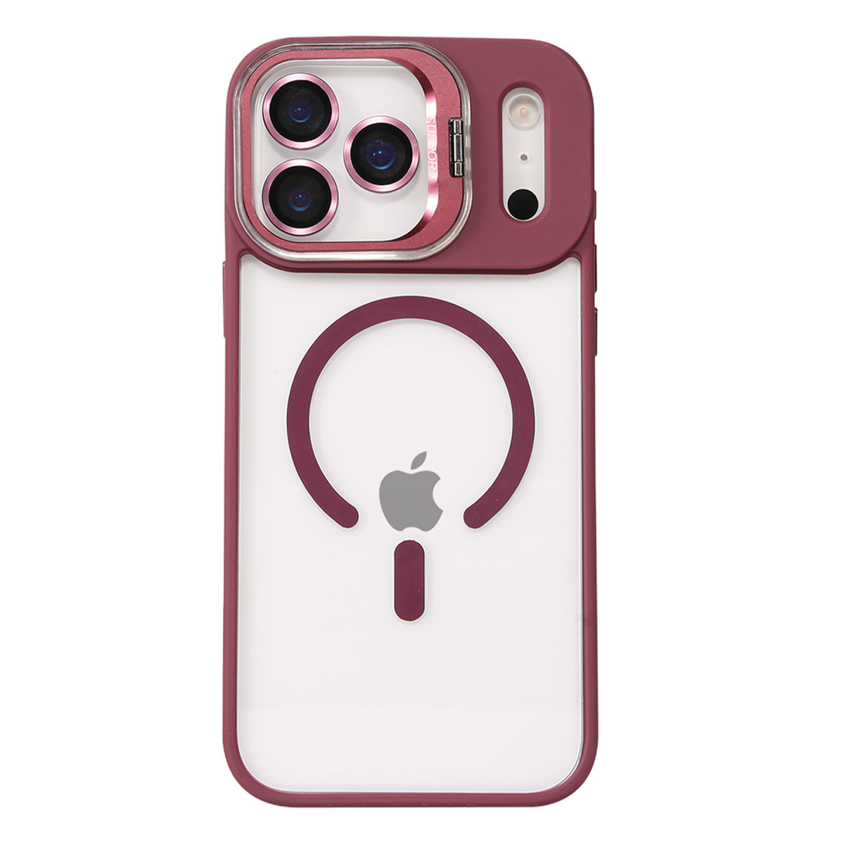 Joko Apple iPhone 17 Pro Max Remim Lensli Magsafe Standlı Kapak - Bordo — görsel 8