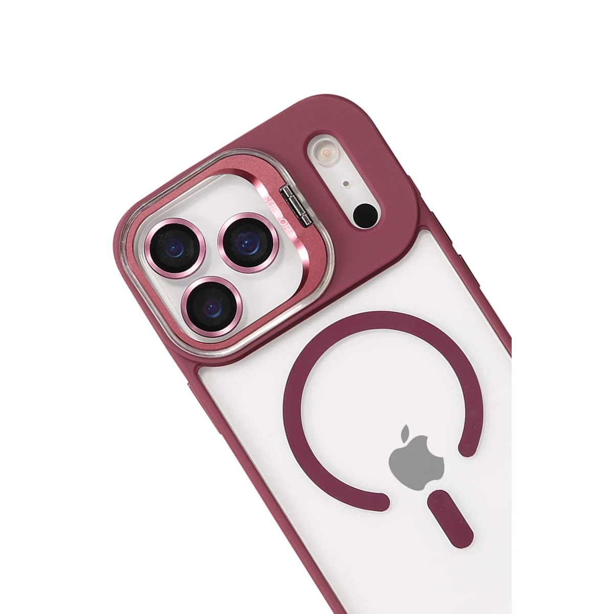 Joko Apple iPhone 17 Pro Max Remim Lensli Magsafe Standlı Kapak - Bordo — görsel 6