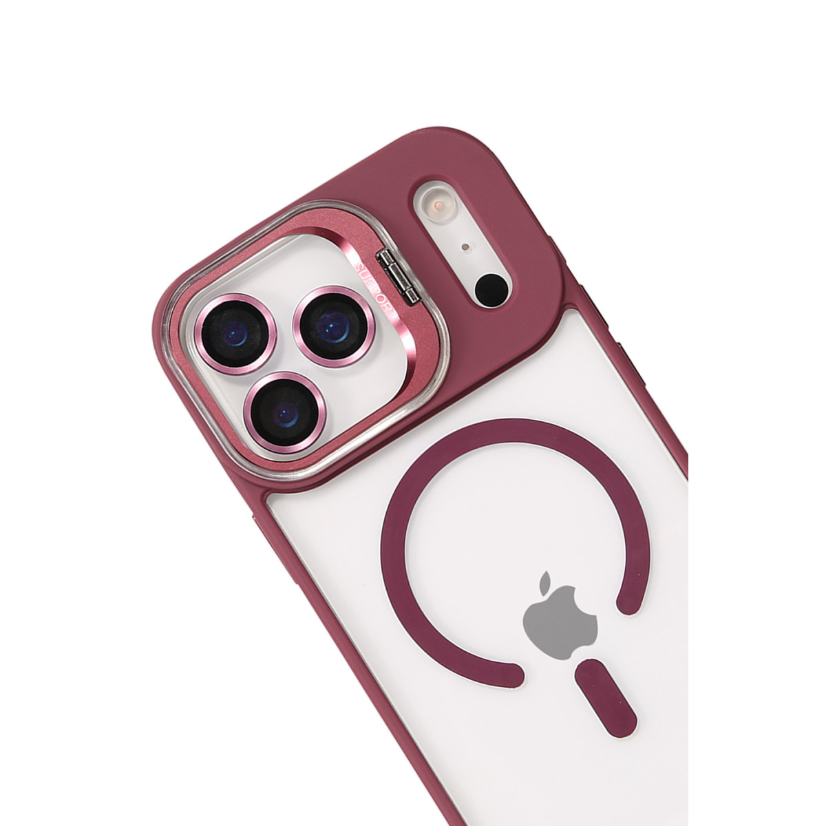 Joko Apple iPhone 17 Pro Max Remim Lensli Magsafe Standlı Kapak - Bordo — görsel 9