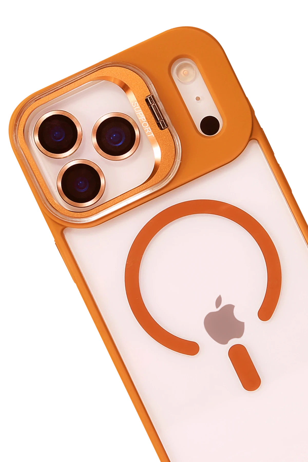 Joko Apple iPhone 17 Pro Remim Lensli Magsafe Standlı Kapak - Turuncu