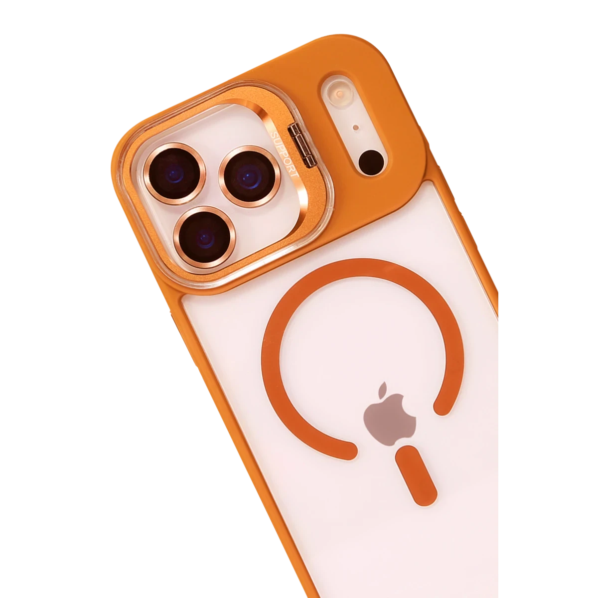 Joko Apple iPhone 17 Pro Remim Lensli Magsafe Standlı Kapak - Turuncu