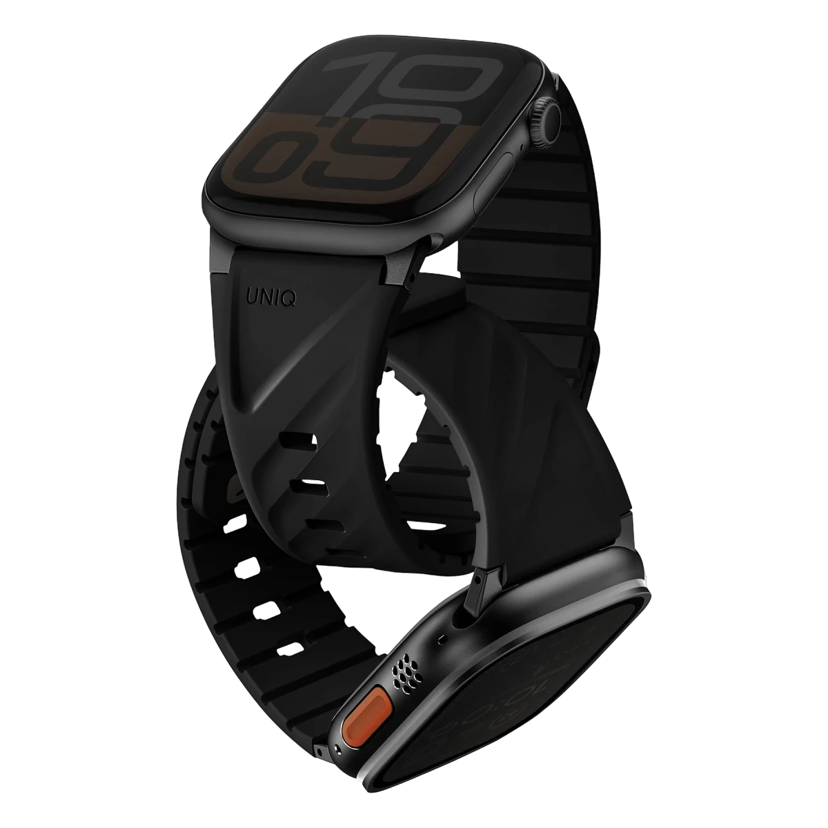 Uniq Apple Watch Ultra 49mm Fluo Manyetik Kordon - Siyah