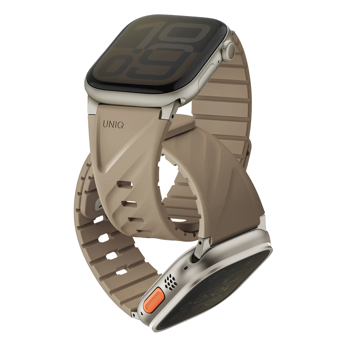 Uniq Apple Watch Ultra 49mm Fluo Manyetik Kordon - Bej