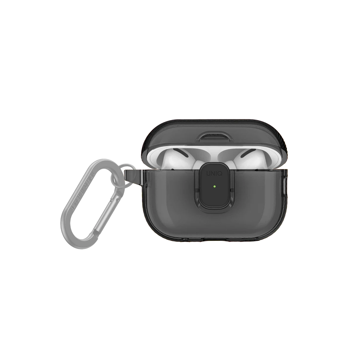 Uniq Apple Airpods Pro 2 (2.nesil) Glase Pro Kilitli Kılıf - Füme