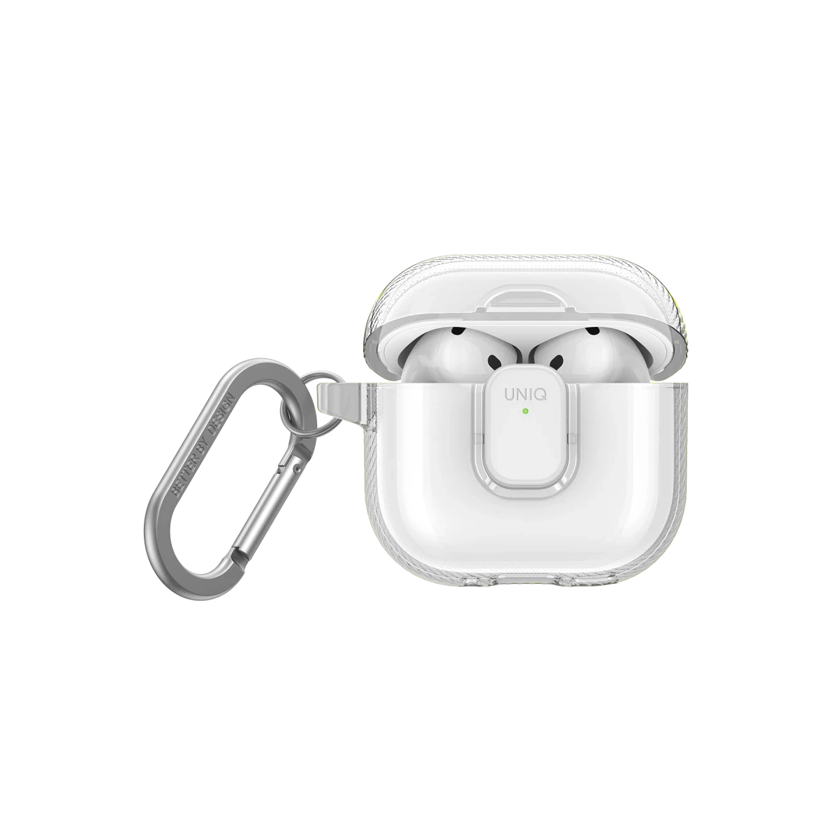 Uniq Apple Airpods 4 (4.nesil) Glase Pro Kilitli Kılıf - Şeffaf