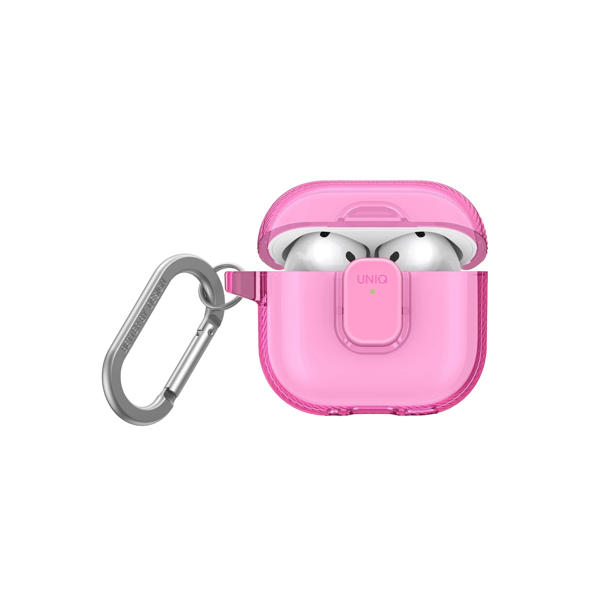Uniq Apple Airpods 4 (4.nesil) Glase Pro Kilitli Kılıf - Pembe