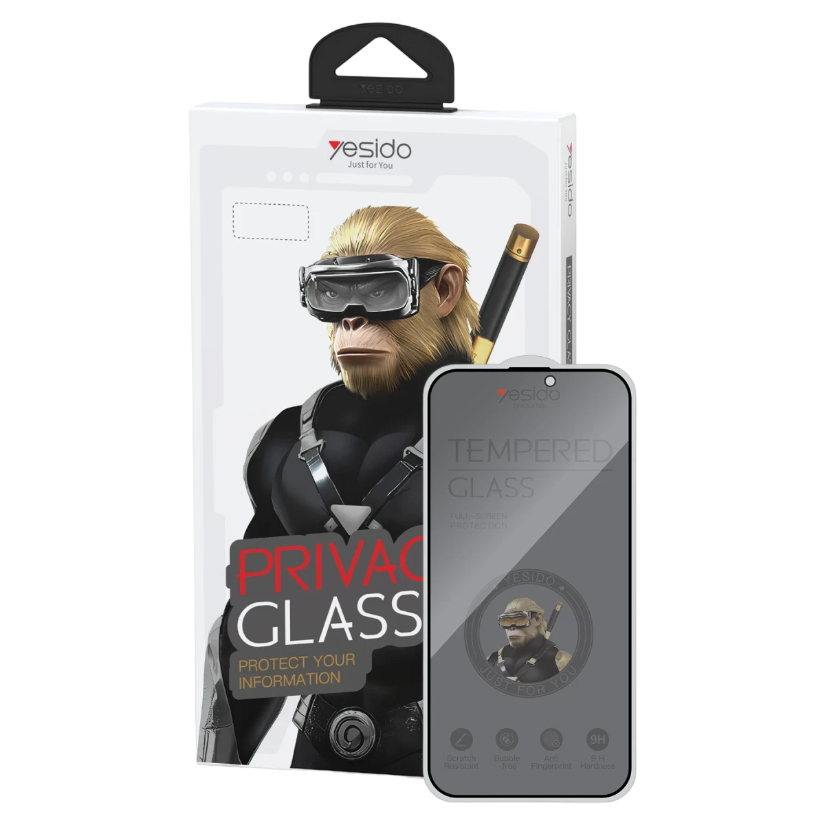 Yesido Apple iPhone 17 Pro Max TG27 Hayalet Cam Ekran Koruyucu - Siyah