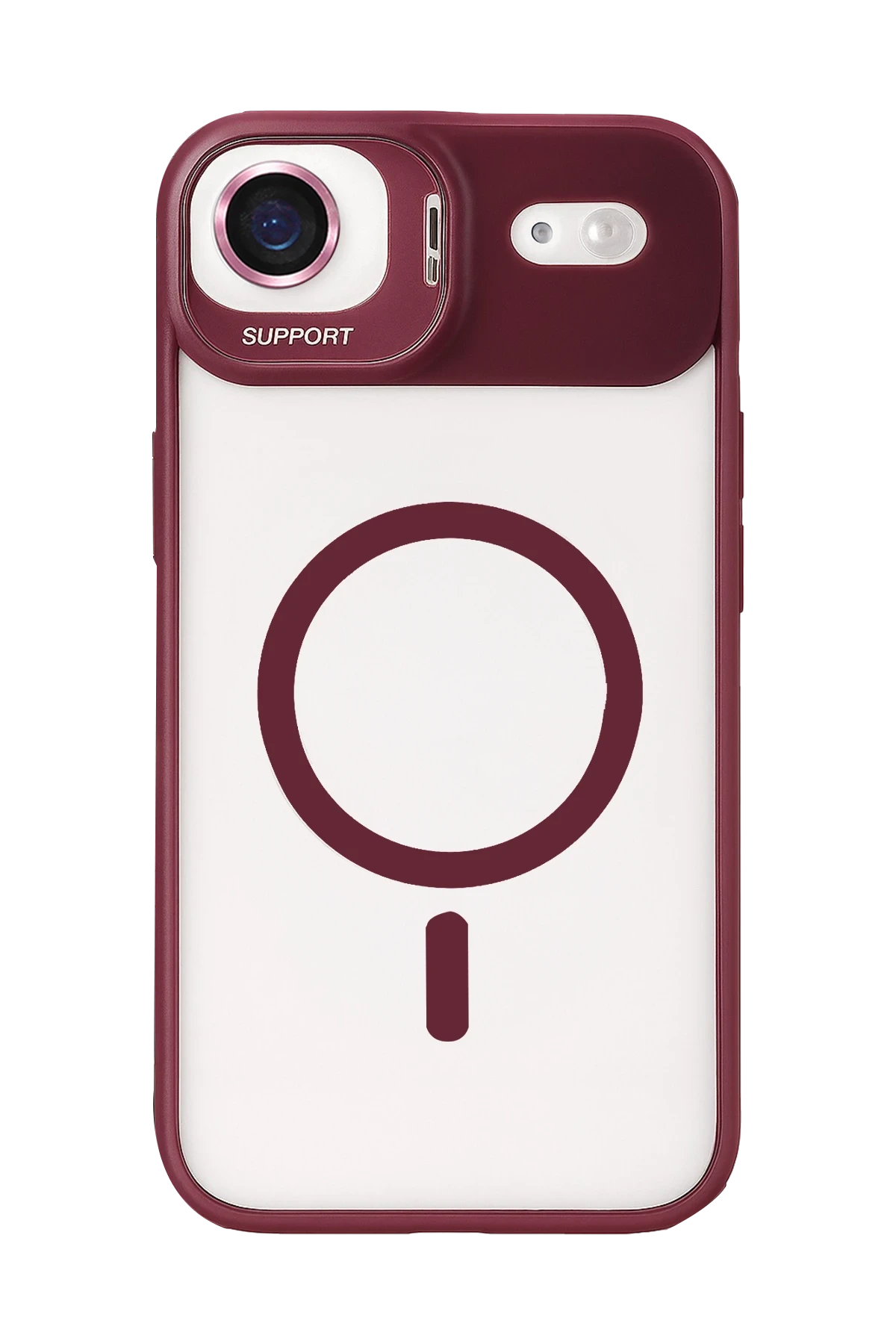 Joko Apple iPhone 17 Air Remim Lensli Magsafe Standlı Kapak - Bordo