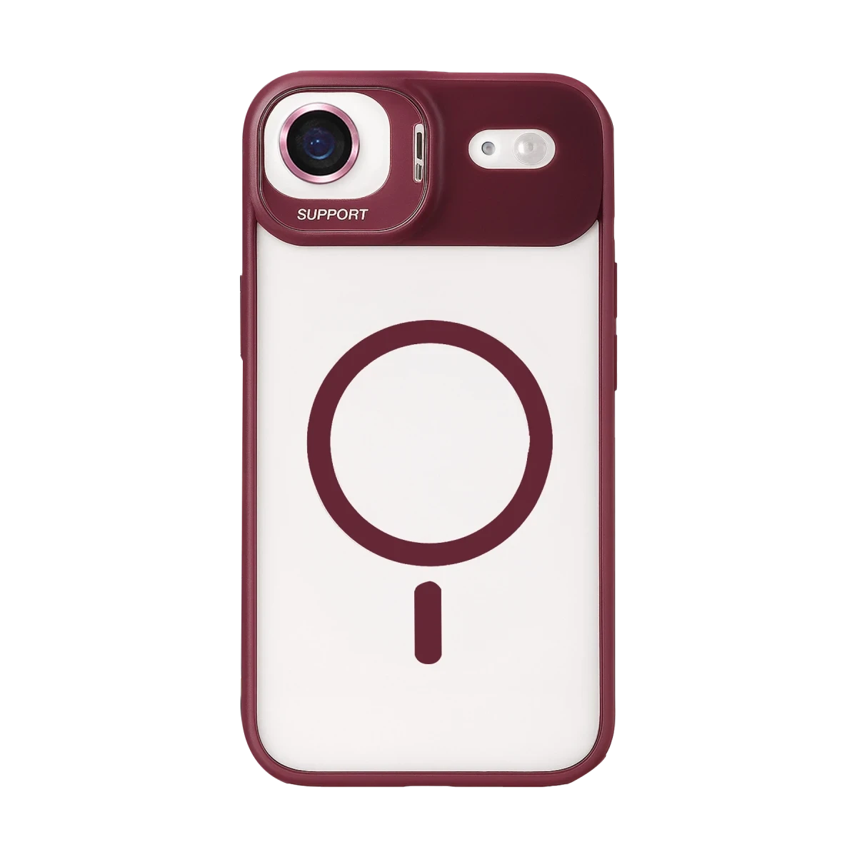 Joko Apple iPhone 17 Air Remim Lensli Magsafe Standlı Kapak - Bordo — görsel 5