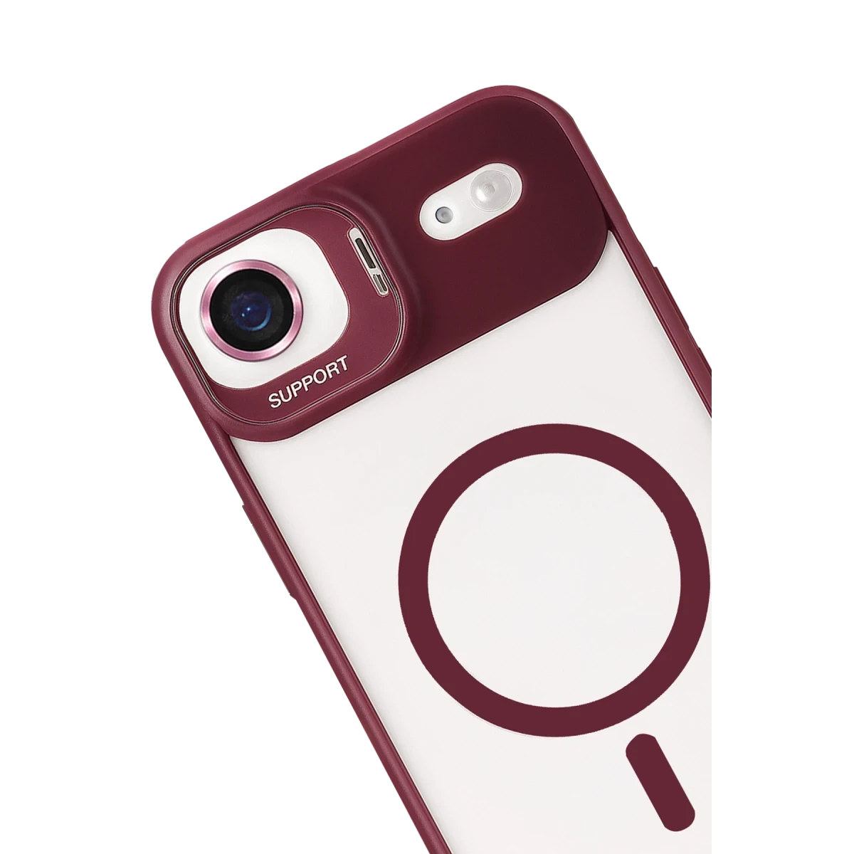 Joko Apple iPhone 17 Air Remim Lensli Magsafe Standlı Kapak - Bordo — görsel 6