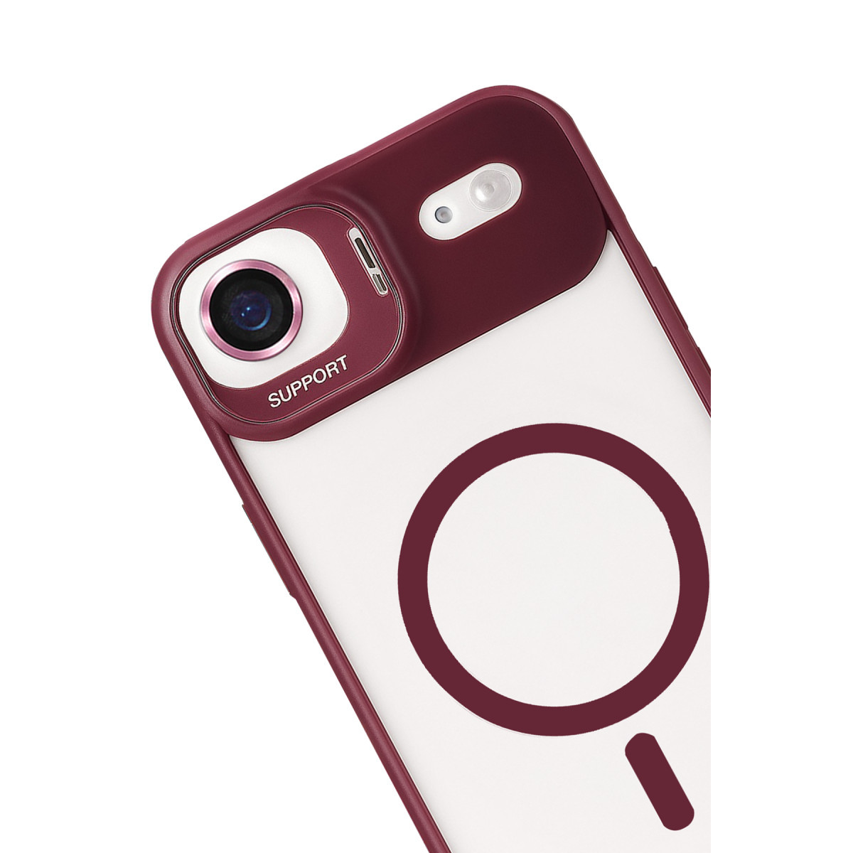 Joko Apple iPhone 17 Air Remim Lensli Magsafe Standlı Kapak - Bordo — görsel 9