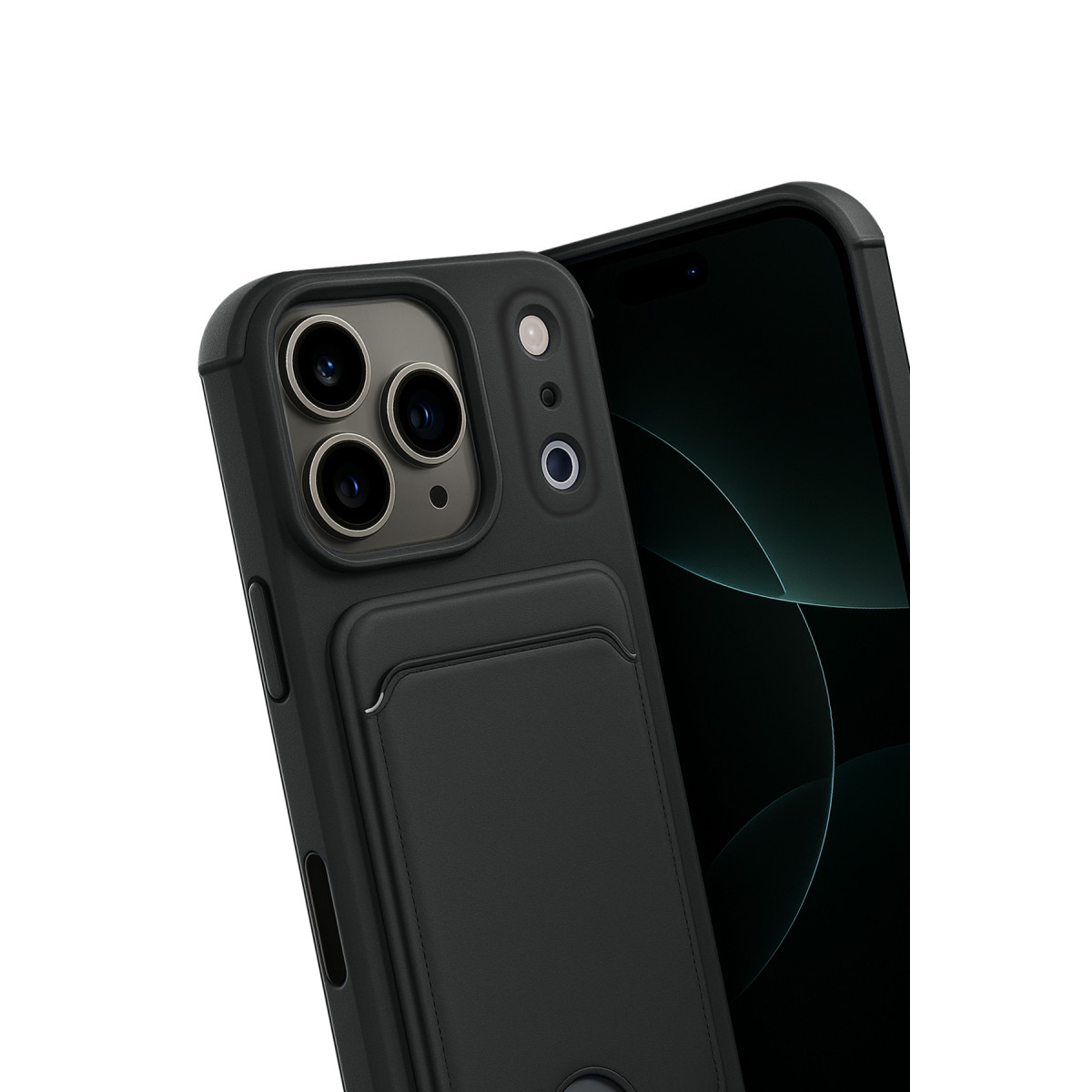 Newface Apple iPhone 17 Pro Max Kelvin Kartvizitli Silikon - Siyah — görsel 9