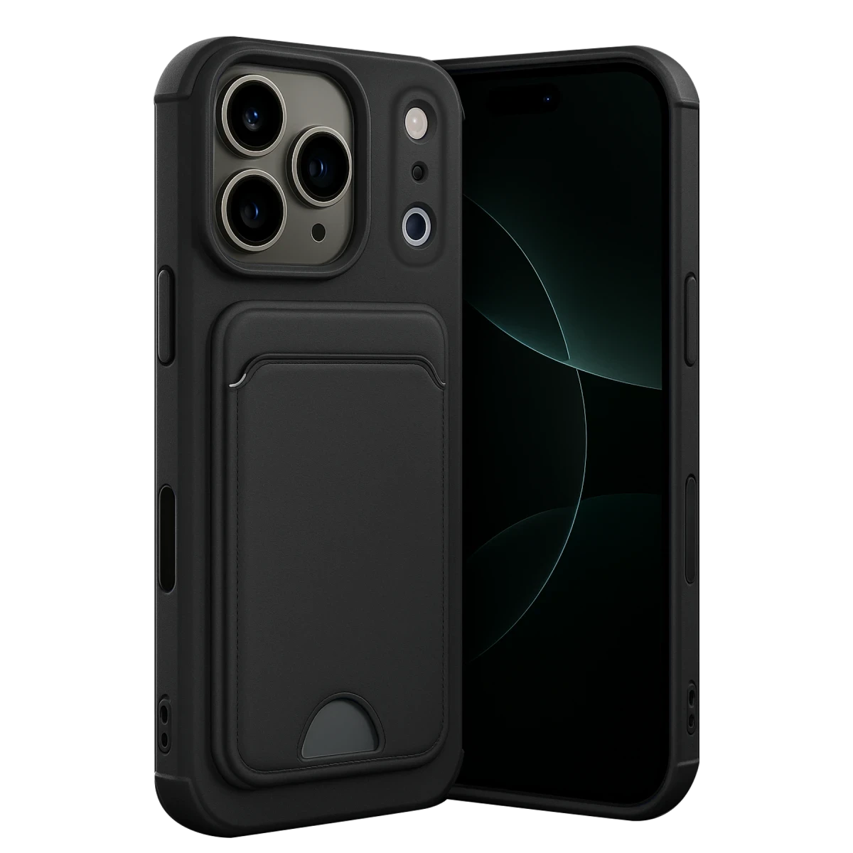 Newface Apple iPhone 17 Pro Kelvin Kartvizitli Silikon - Siyah — görsel 4