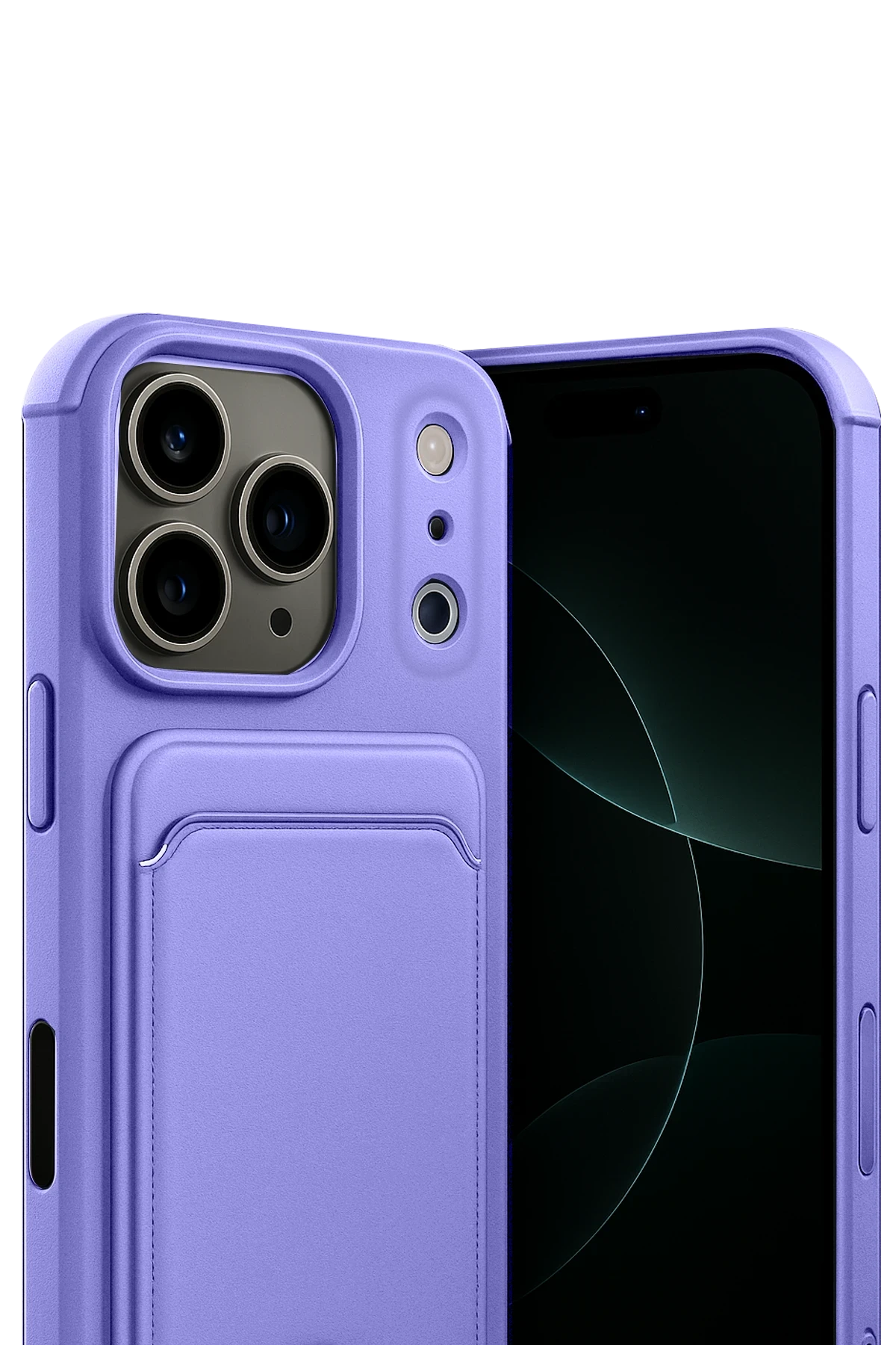 Newface Apple iPhone 17 Pro Kelvin Kartvizitli Silikon - Lila